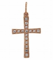 Крест литой с фианитами Л1050016 2009 г инфо 13583o.